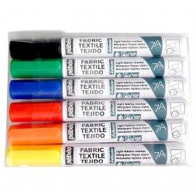 7A Marqueurs Tissus Clairs 1 Mm - Set 6 Marqueurs