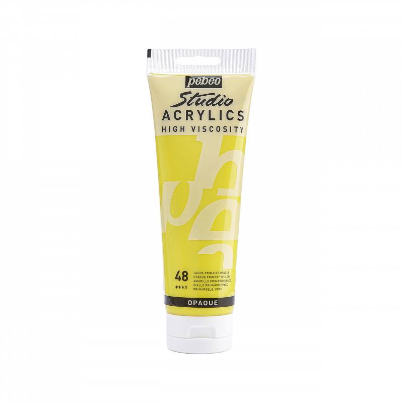 Pebeo Acrylics Jaune Primaire Opaque, tube 250 ml