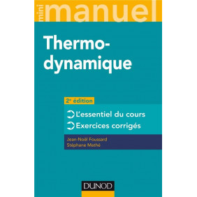 Mini manuel - physique t.1 - mini manuel de thermodynamique - rappels de cours et exercices corrigés (2e édition)