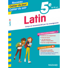 Cahier du jour/Cahier du soir Latin 5e + mémento - Grand Format Edition 2019