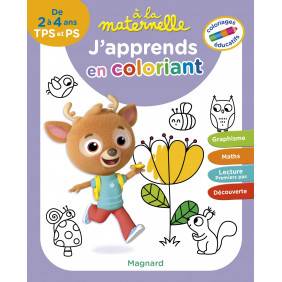 J'apprends en coloriant, TPS-PS - 2-4 ans - A la maternelle - Grand Format