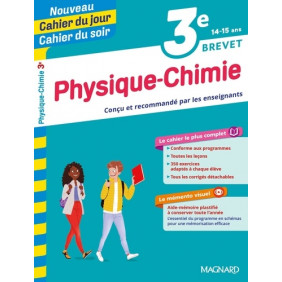 Cahier du jour/Cahier du soir Physique-Chimie 3e + mémento - Grand Format Edition 2019