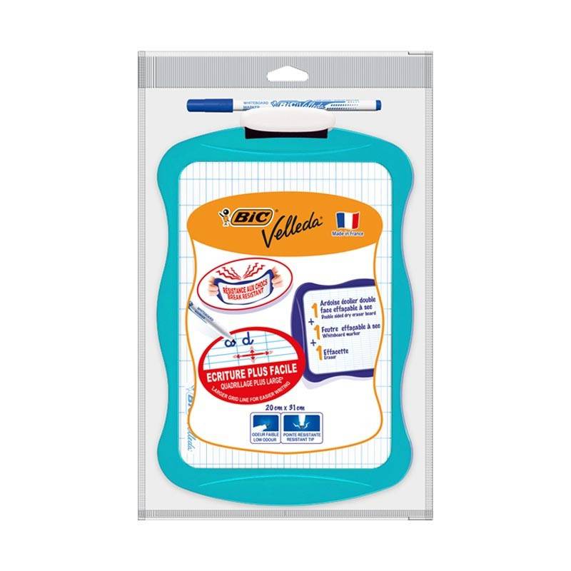 Ardoise blanche Velleda avec accessoires : BIC