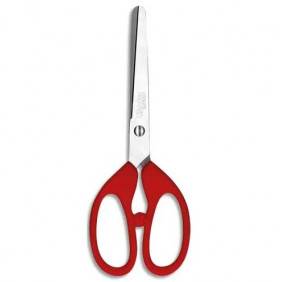 WONDAY Ciseaux Electron 17 cm lame inox, bouts ronds - Version gauchers sous blister