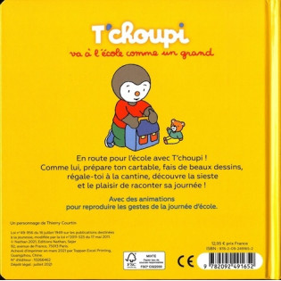 T'choupi va à l'école comme un grand - Dès 2 ans - Librairie de France