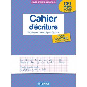 Cahier d'écriture pour gauchers avec modèles adaptés CE1-CE2 - Entraînement méthodique à l'écriture - Grand Format