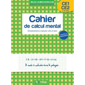 Cahier de calcul mental CE1-CE2 - Grand Format - De 7-9 ans