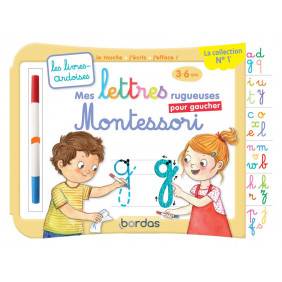 Mes lettres rugueuses Montessori pour gaucher - Grand Format