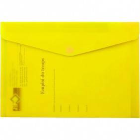 Pochette PP 20/100eme A Scratch 18*25 CM Jaune Semi-Transparent