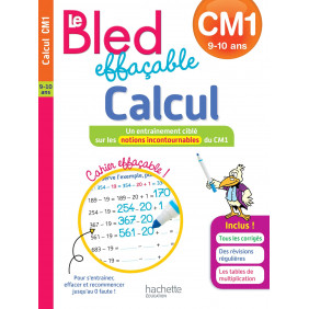 Le Bled effaçable calcul CM1 Edition 2019 - Grand Format - De 9 à 10 ans