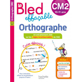 Le BLED effaçable Orthographe CM2 - Grand Format Edition 2018