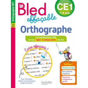 Le BLED effaçable Orthographe CE1 - Grand Format Edition 2018