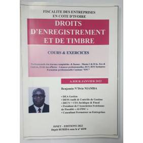Droit D'enregistrement Et De Timbre Ed 2020-Prof Benjamin N'Drin Niamba