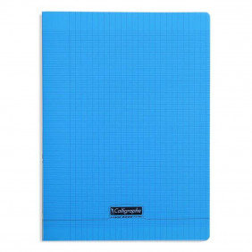 Calligraphe 8000 - Cahier polypro 24 x 32 cm - 192 pages - grands carreaux (Seyes) - bleu