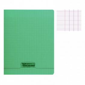 Cahier - 17x22(cm) - Grands carreaux - 192 pages - couverture en polypro - sans spirale - Clairefontaine - Calligraphe