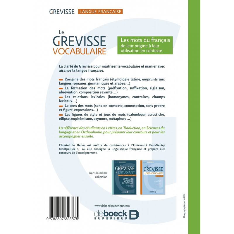 Le Grevisse vocabulaire  - Grand Format