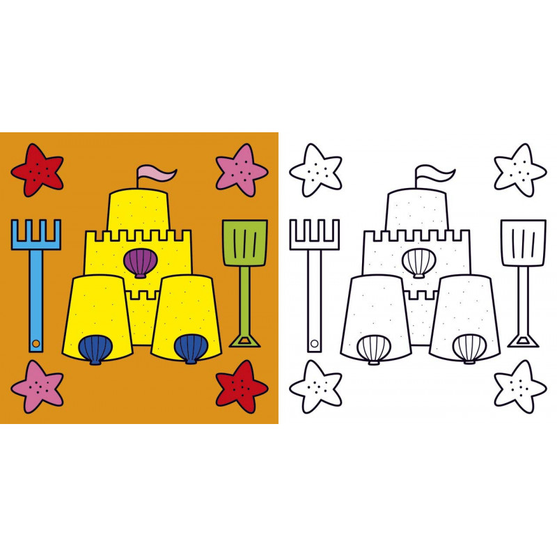 100 Images à colorier - Les Vacances - Dès 3 ans