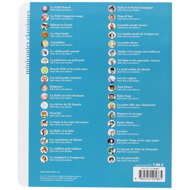 Minicontes classiques : La belle et la bête