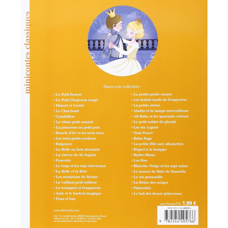 Minicontes classiques : Cendrillon - Dès 3 ans