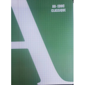 Cahier Etudiant Piqué Vert 24*32. 96P Seyes 90G Polypro AX-Educ Plus