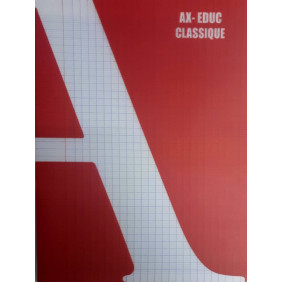 Cahier Piqué Rouge 24*32. 96P Seyes Polypro Ax-Educ Plus