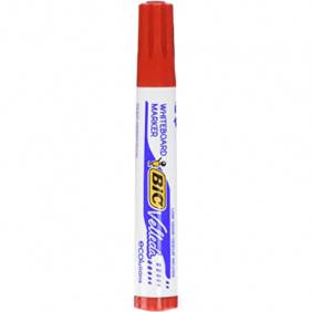 Marqueur tableau blanc Bic Velleda 1751 pointe biseautée 3,7 à 5,5 mm - rouge