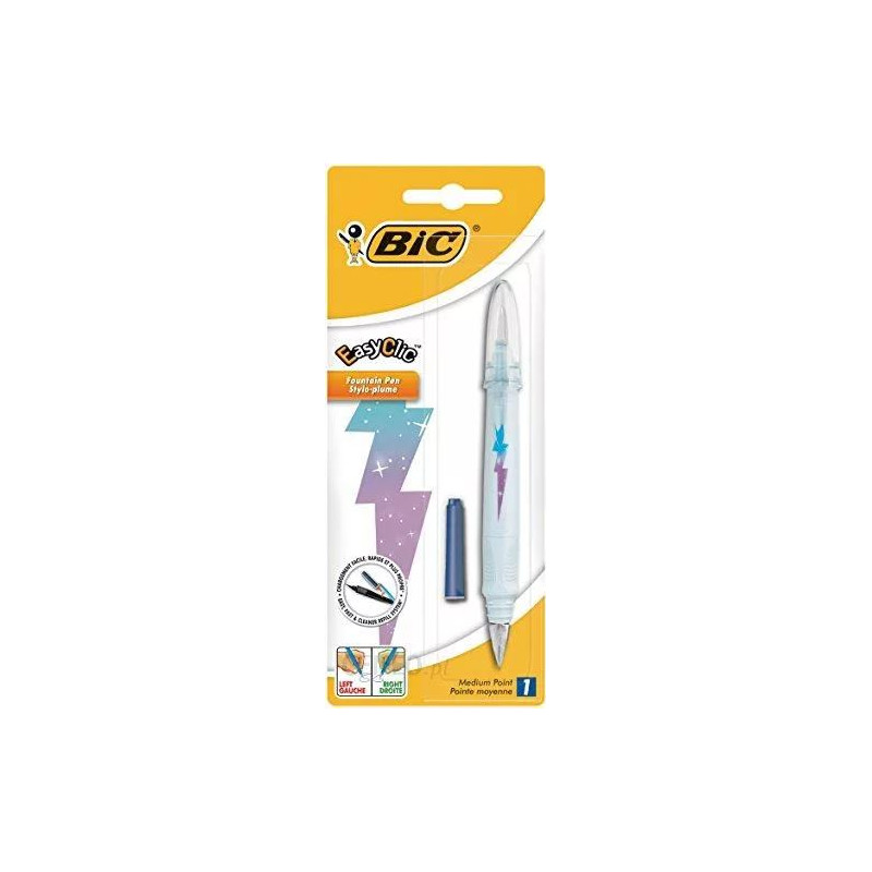 Stylo plume BIC EasyClic Medium assorti