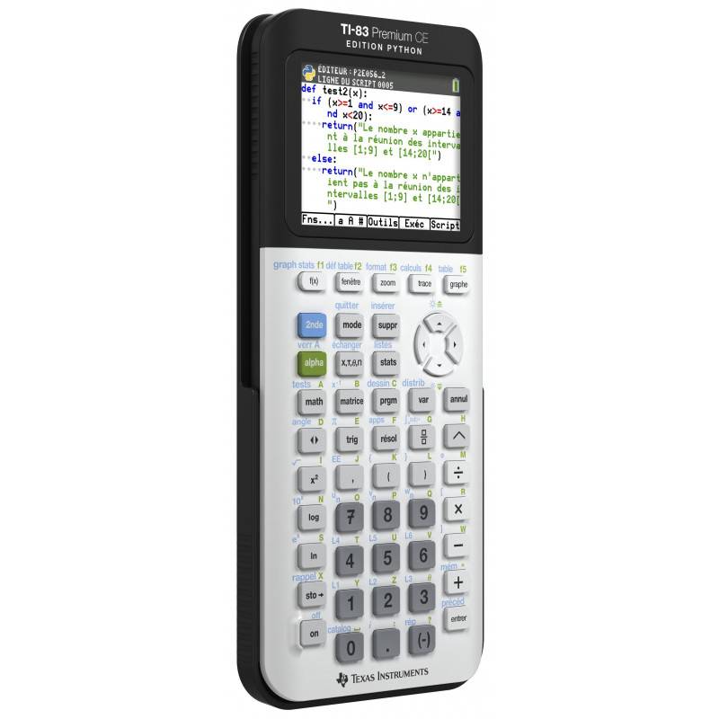 Ti 83 premium ce edition python calculatrice graphique texas instruments