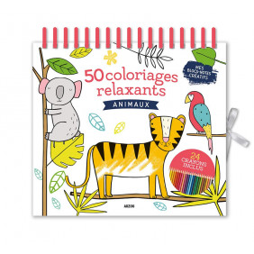 50 coloriages relaxants - Animaux - Grand Format - Dès 3 ans