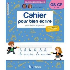 Cahier pour bien écrire GS-CP - Pour droitier et gaucher, avec un sous-main pour bien placer son cahier - Grand Format