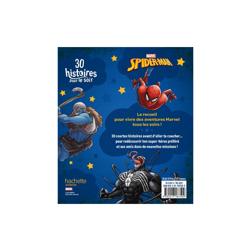 30 histoires pour le soir Marvel Spider-Man - Héros contre vilains - Album Dès 3 ans