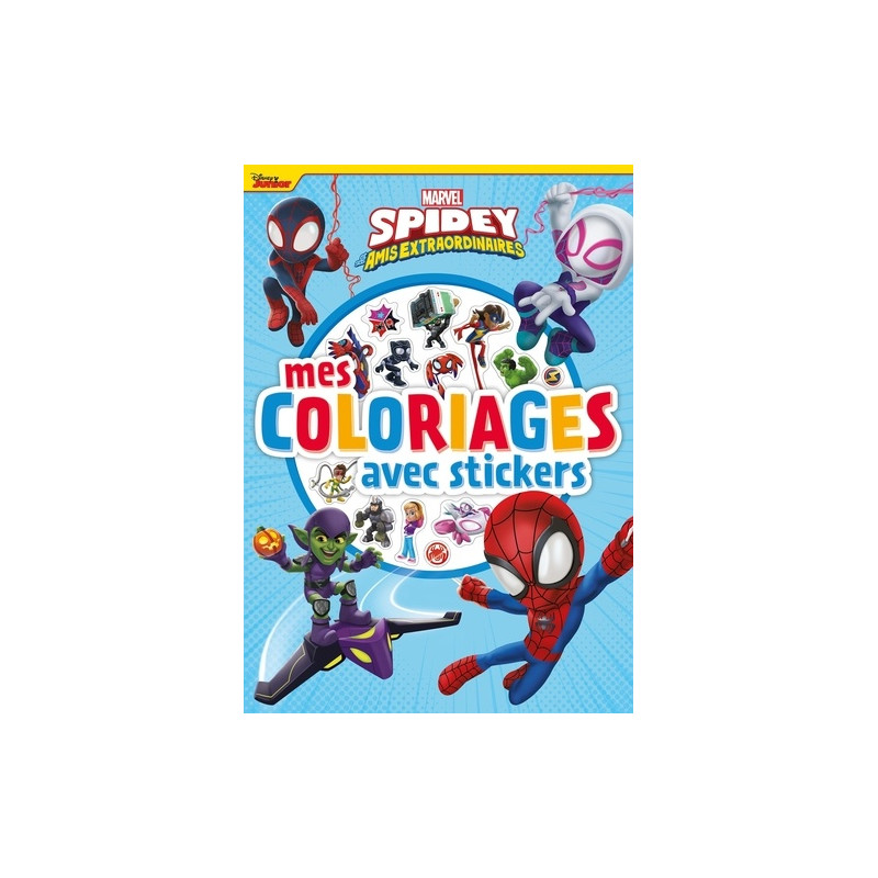 Mes coloriages avec stickers Spidey et ses amis extraordinaires - Album Dès 3 ans