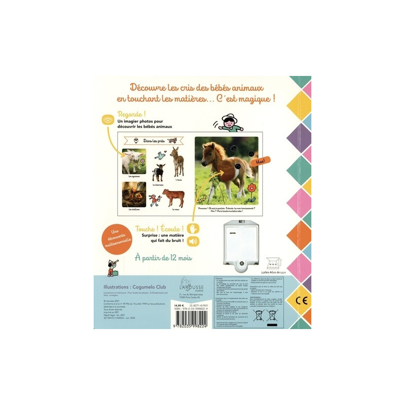 Les bébés animaux: Regarde, touche et écoute