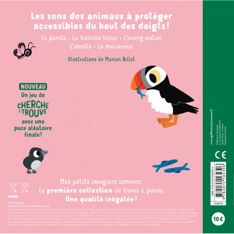 Les animaux à protéger - Album Dès un an