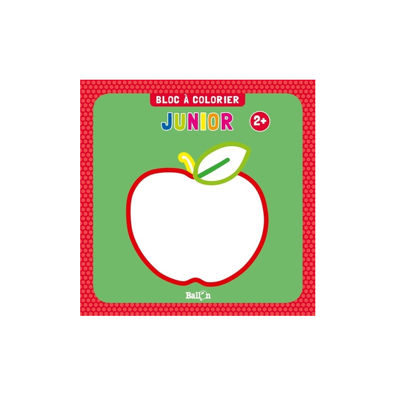 Bloc à colorier junior - Pomme - Album 2 - 4 ans