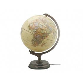 Globe 30cm antique lumineux-pied