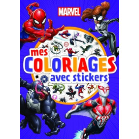Mes coloriages avec stickers Spider-Man - Album Dès 3 ans