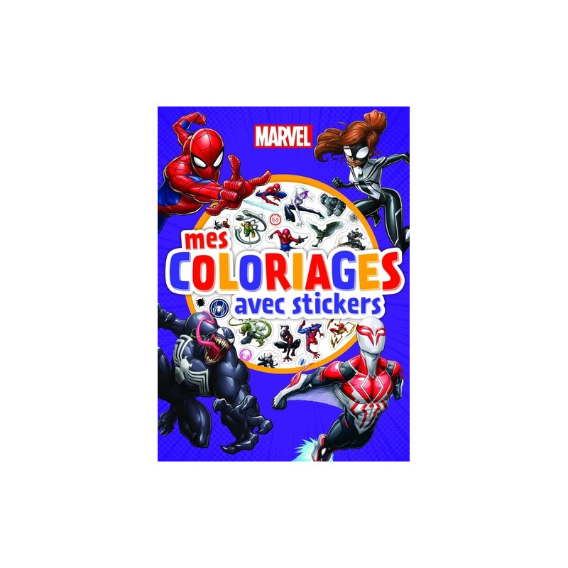 Mes coloriages avec stickers Spider-Man - Album Dès 3 ans