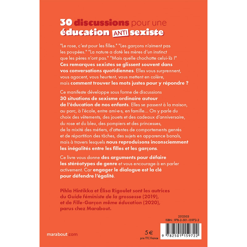 30 discussions pour une éducation antisexiste - Poche