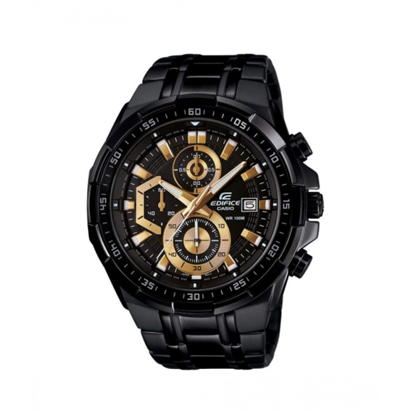 Montre Homme Casio Edifice EFR-539BK-1AVUDF - Bracelet Noir En Acier Inoxydable - Résistance à l'eau 100 Mètres