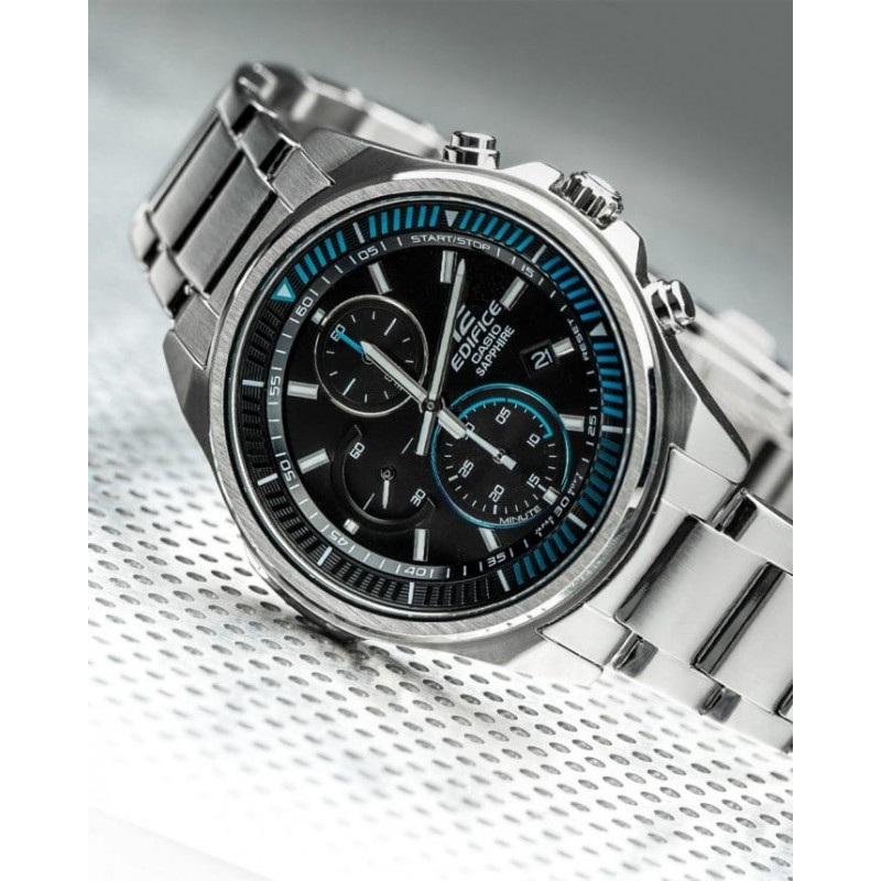 Montre Homme Casio Edifice EFR-S572D-1AVUDF - Bracelet Gris en Acier Inoxydable - Résistance à l'eau 100 Mètres
