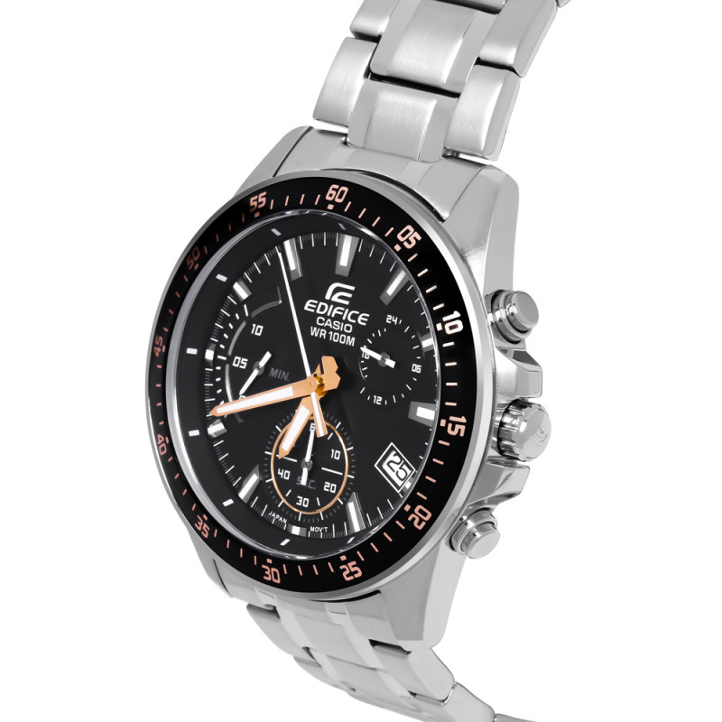 Montre Homme Casio Edifice EFV-540D-1A9VUDF - Bracelet Gris en Acier Inoxydable - Résistance à l'eau 100 Mètres