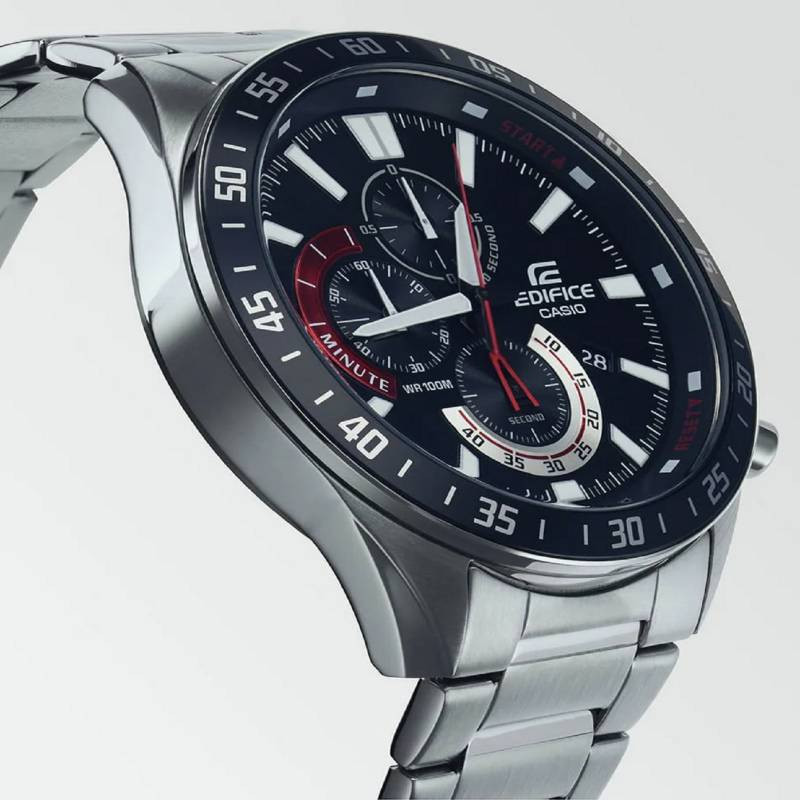 Montre Homme Casio Edifice EFV-620D-1A4VUDF - Bracelet Gris en acier Inoxydable - Résistance à l'eau 100 Mètres