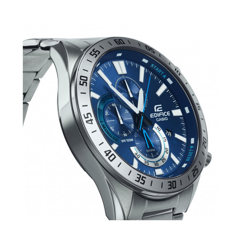 Montre Homme Casio Edifice EFV-620D-2AVUDF - Bracelet Gris en acier Inoxydable - Résistance à l'eau 100 Mètres