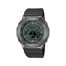 Montre Homme Casio G-Shock GM-2100B-3ADR - Bracelet Vert En Silicone - Résistance à l'eau 200 Mètres