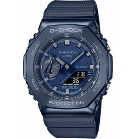 Montre Homme Casio G-Shock GM-2100N-2ADR - Bracelet Bleu En Silicone - Résistance à l'eau 200 Mètres