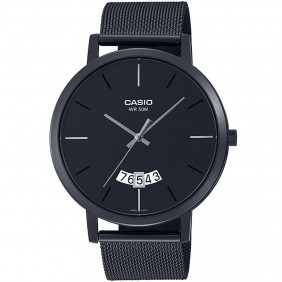 Montre Homme Casio Collection MTP-B100MB-1EVDF - Bracelet Noir En Acier Inoxydable - Résistance à l'eau 50 mètres