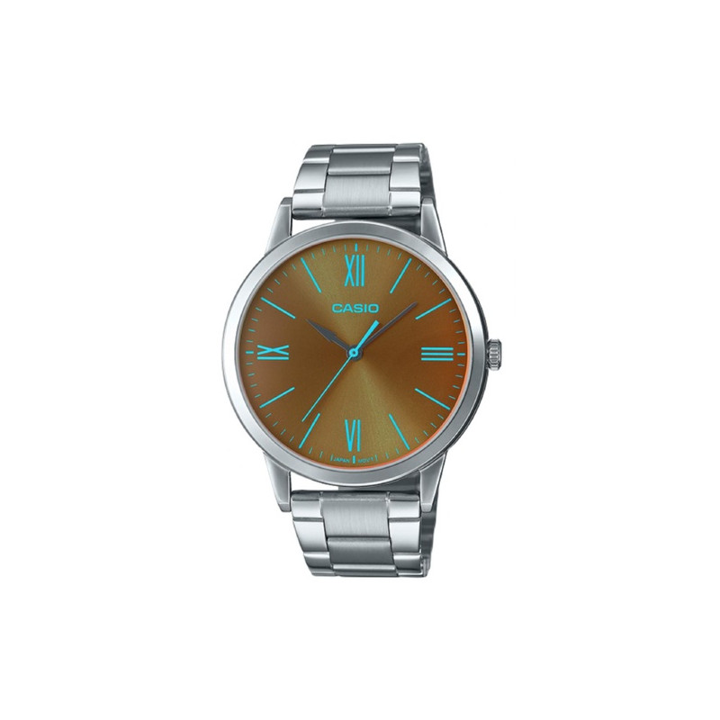 Montre Homme Casio Collection MTP-E600D-1BDF - Bracelet Gris En Acier Inoxydable - Résistante à l'eau