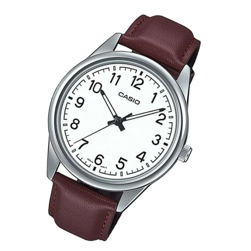 Montre Homme Casio Collection MTP-V005L-7B4UDF - Bracelet marron en Cuir - Résistante à l'eau