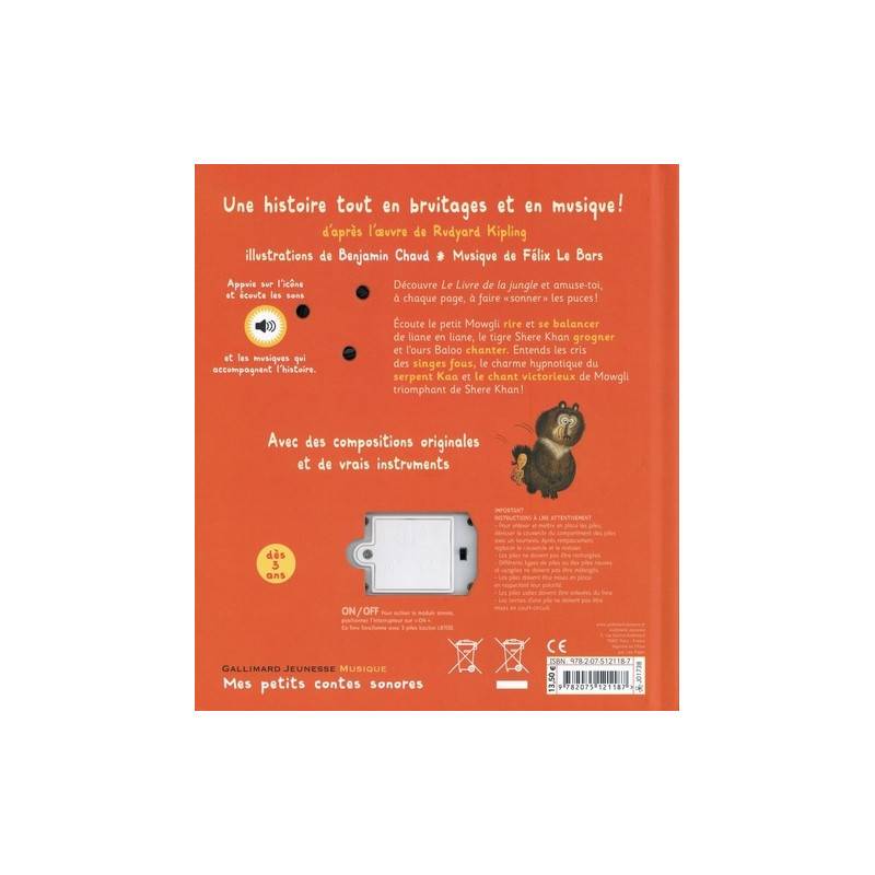 Le livre de la jungle - 16 animations musicales - Album 3 - 6 ans
